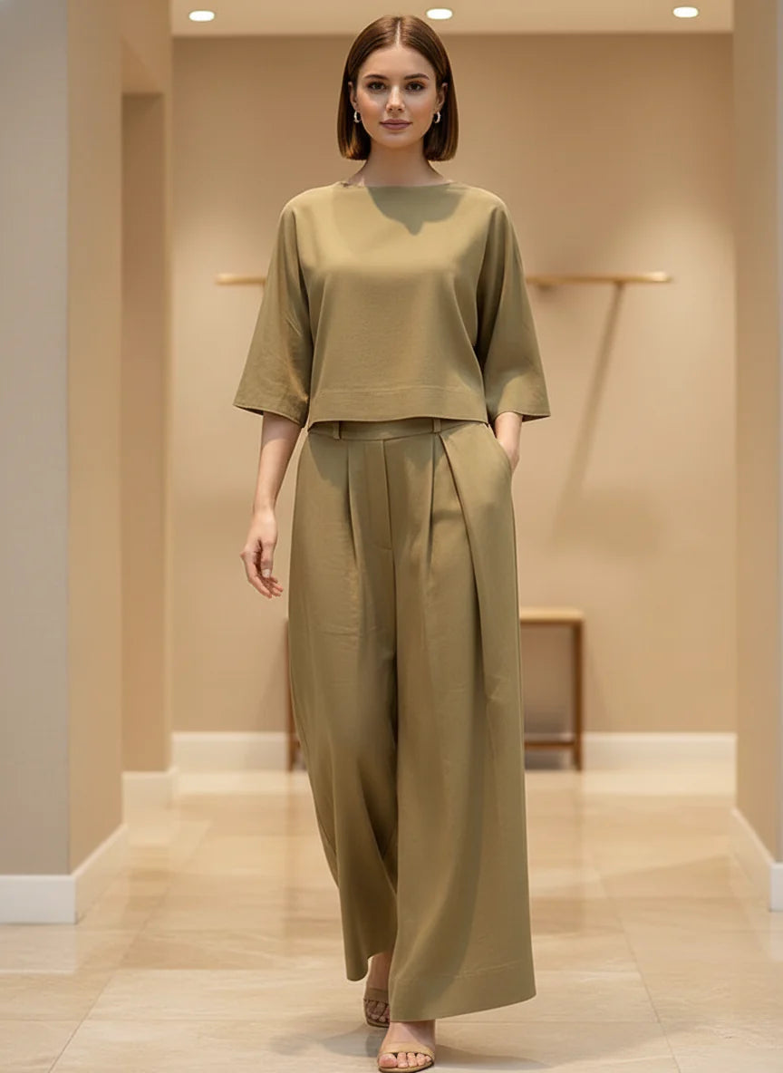 Completo Donna Manica 3/4 e Palazzo Fluido